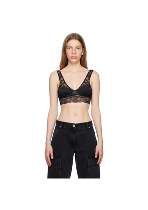 Versace Underwear Black Quilted Bra