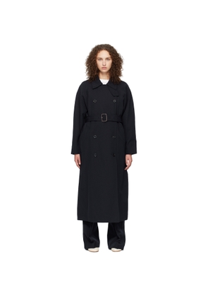 A.P.C. Navy Belted Trench Coat