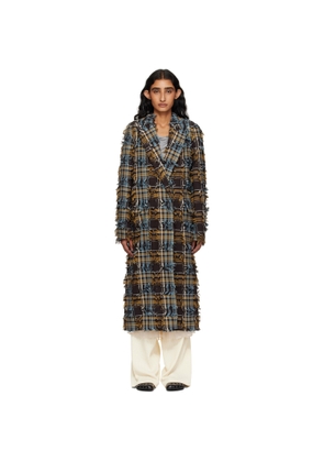 Collina Strada Brown & Blue Wolverine Coat