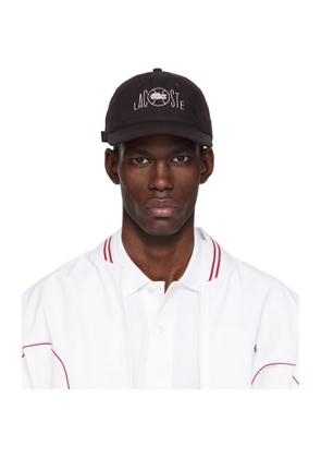 Lacoste Brown Printed Cotton Twill Cap
