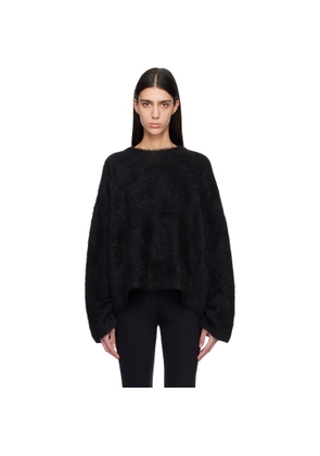 TOTEME Black Boxy Alpaca Knit Sweater