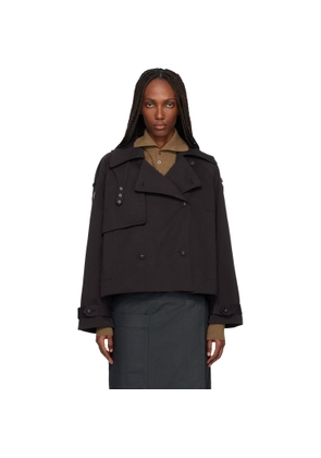 Proenza Schouler Black Proenza Schouler White Label Yasmin Cropped Trench Coat