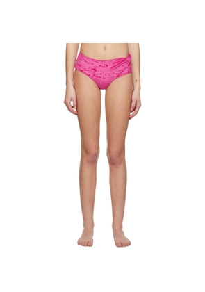 Versace Underwear Pink Rolled Bikini Bottom