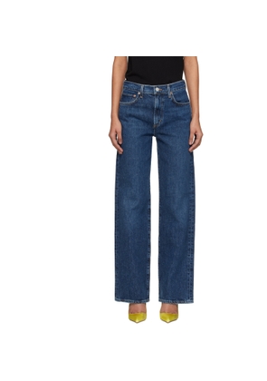 AGOLDE Navy Harper Straight Jeans