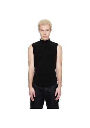 Julius Black Seamed High Neck T-shirt