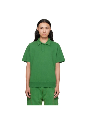 Les Tien Green Piqué S/S Banded Tennis Polo
