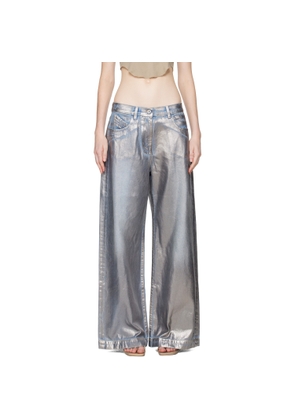 The Attico Silver Long Jeans