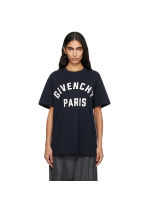 Givenchy Navy 'Givenchy Paris' Boxy Fit T-shirt
