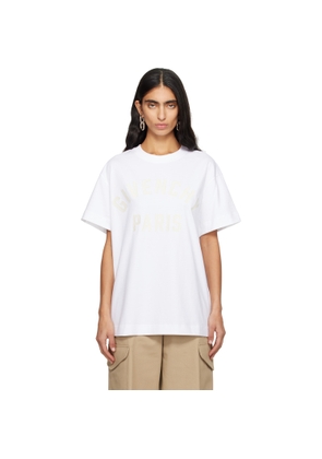 Givenchy White 'Givenchy Paris' Boxy Fit T-shirt