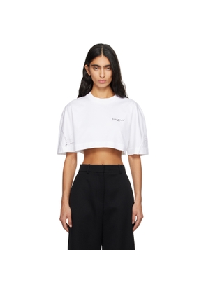 Givenchy White Cropped Cocoon T-shirt