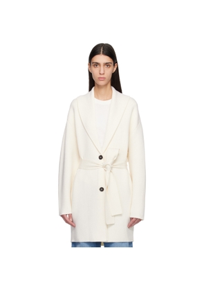 TOTEME Off White Shawl-Lapel Robe Cardigan