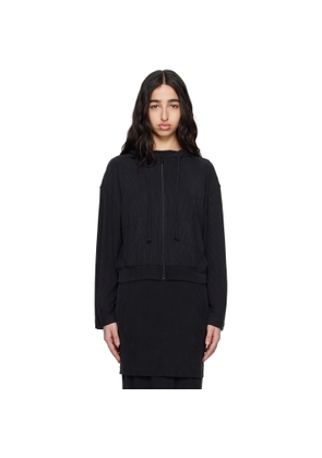 ALAINPAUL Black Zip-Up Hoodie