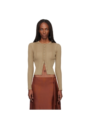 Proenza Schouler Khaki Currin Cardigan