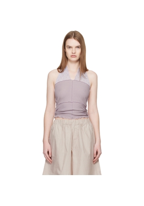 Baserange Purple Nehru Halter Top