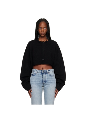 TOTEME Black Cropped Oversized Cardigan