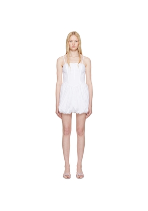 Fleur du Mal White Poplin Bubble Minidress
