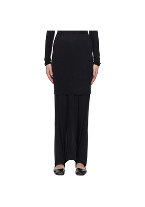 ALAINPAUL Black Fuseau Warm-Up Maxi Skirt