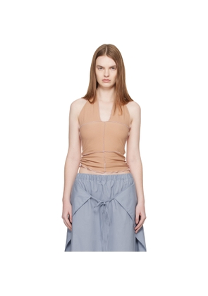 Baserange Tan Cinder Halter Top