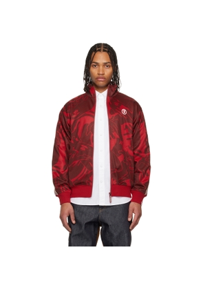 AAPE by A Bathing Ape Red 'AAPENOW' Moonface Camo Zip-Up Track Jacket