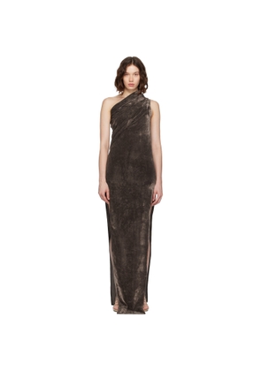 Rick Owens Gray Concordians Athena Arrowhead Maxi Dress