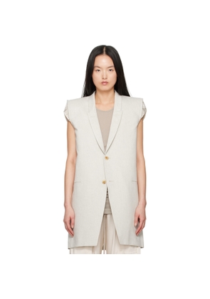 Rick Owens Off-White Hollywood Dirt Tailored SL Denim Blazer