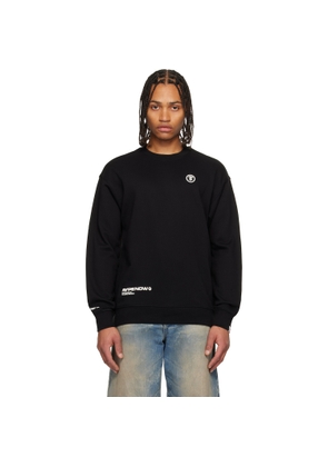 AAPE by A Bathing Ape Black 'AAPENOW' Moonface Logo Sweatshirt