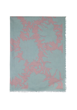 Dries Van Noten Blue & Pink Floral Scarf