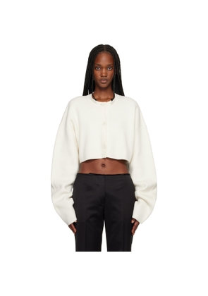 TOTEME Off-White Cropped Oversized Cardigan