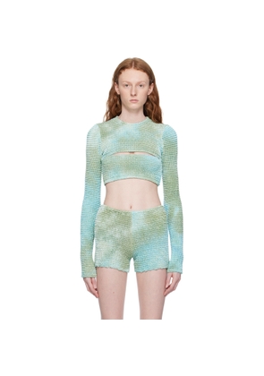 Off-White Blue Double Long Sleeve T-Shirt
