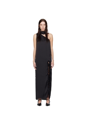 Kika Vargas SSENSE Exclusive Black Aretha Maxi Dress