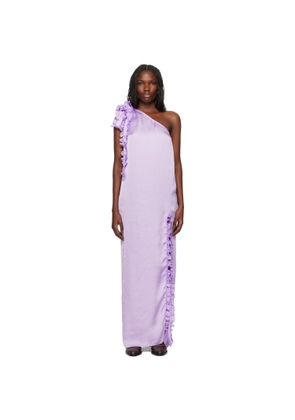Kika Vargas Purple Aretha Maxi Dress