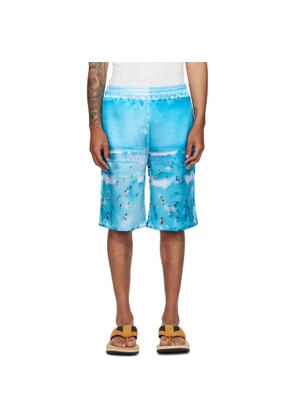ABRA SSENSE Exclusive Blue Basketball Printed Shorts