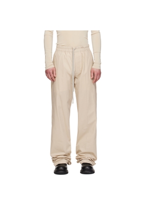Rick Owens Beige Temple Dietrich Drawstring Trousers