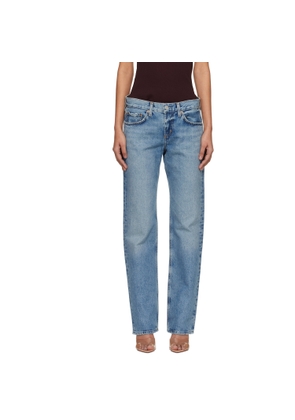 AGOLDE Blue Low Rise Slim Jeans