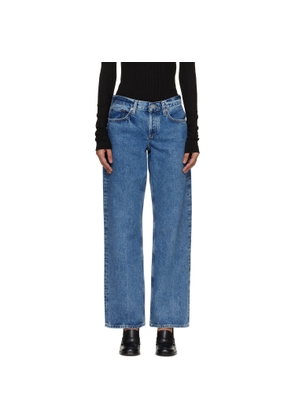 AGOLDE Blue Low Rise Loose Jeans