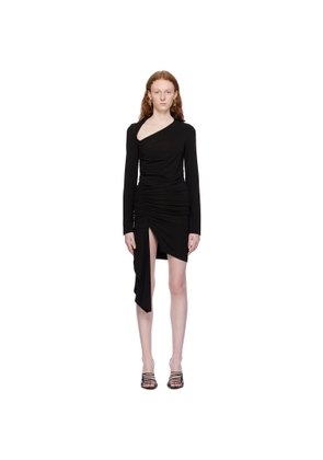 Off-White Black Asymmetrical Minidress