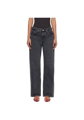 AGOLDE Black Low Rise Loose Jeans
