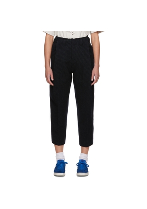 ADER error Black Raw Edge Trousers