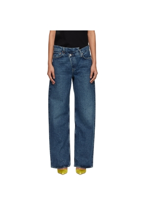 AGOLDE Navy Arc Criss Cross Jeans