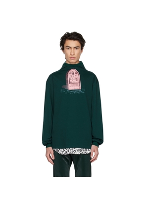 99%IS- Green 'R.I.P' Gravestone Long Sleeve T-Shirt