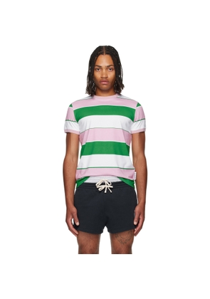 ABRA SSENSE Exclusive Green & Pink Striped T-Shirt