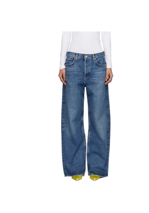 AGOLDE Blue Low Slung Baggy Jeans