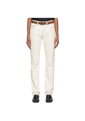 Saint Laurent Off-White Slim-Fit Jeans