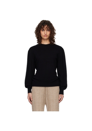 TOTEME Black Classic Cashmere Crew Knit Sweater