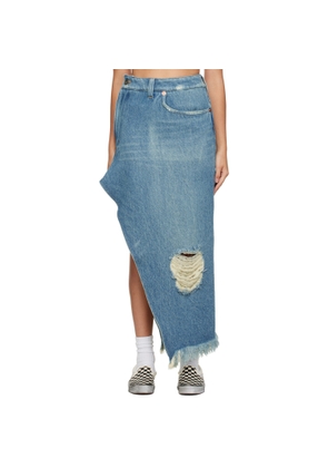 doublet Indigo 1.5x Resized Denim Midi Skirt