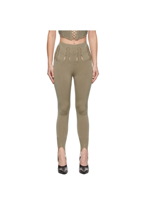 Dion Lee Khaki Double Stirrup Leggings