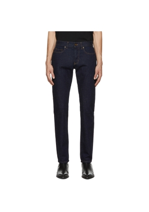 Saint Laurent Blue Speckled Etienne Jeans