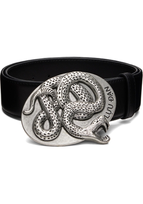 LU'U DAN Black Twisted Snake Cowboy Belt