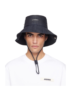JACQUEMUS Navy La Croisière 'The de-Nîmes' Denim Bucket Hat