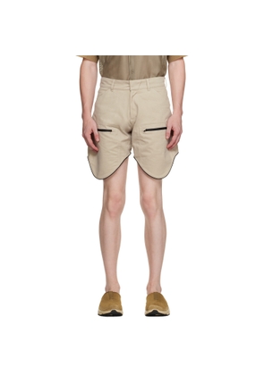 Olly Shinder Beige Scout Shorts